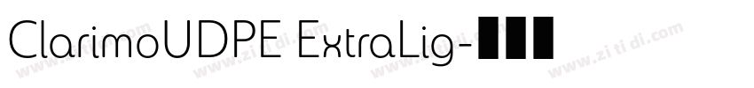 ClarimoUDPE ExtraLig字体转换